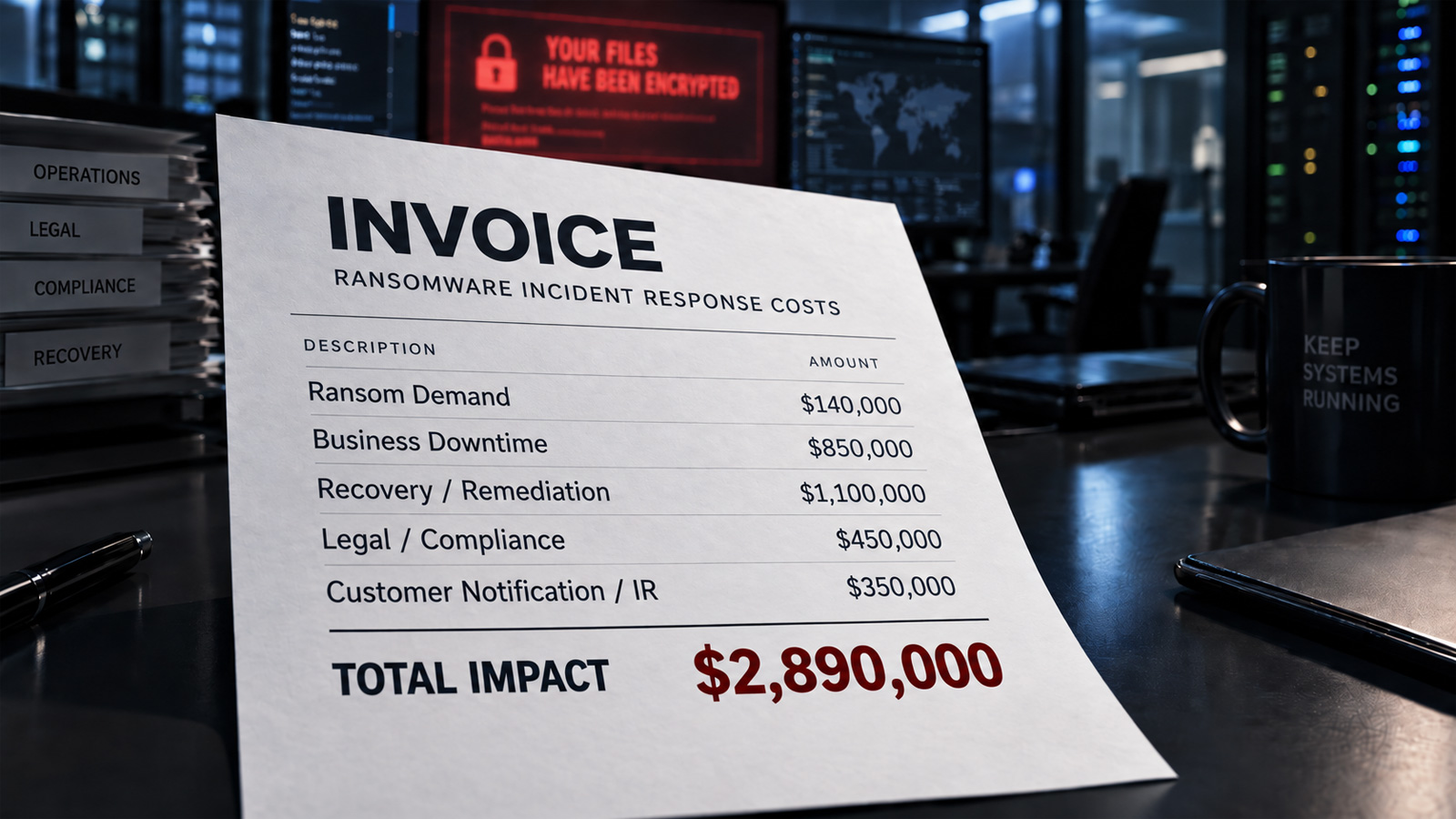 El coste real de un ataque de ransomware, con y sin BCDR