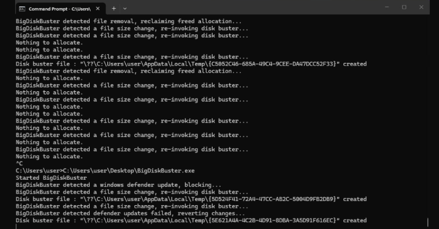 Un investigador publica un código de prueba de concepto (PoC) de «BigDiskBuster» de día cero que bloquea las actualizaciones de Microsoft Defender