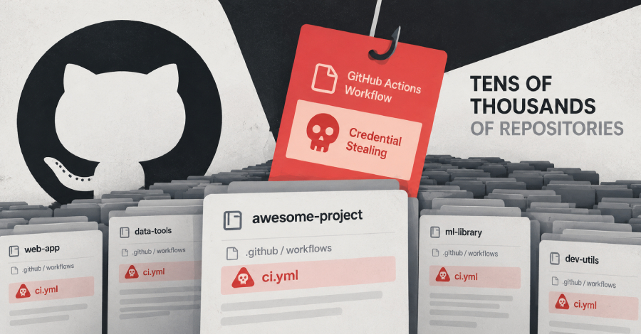 Flujos de trabajo de GitHub Actions diseñados para robar credenciales se han introducido en decenas de miles de repositorios