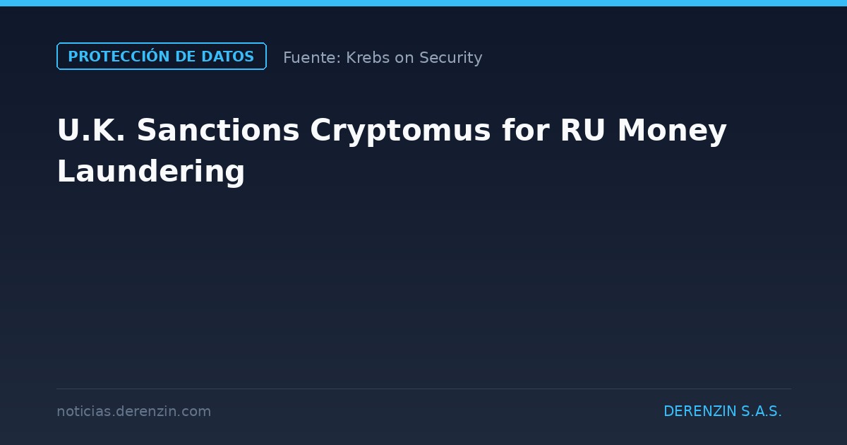 El Reino Unido impone sanciones a Cryptomus por blanqueo de capitales en Rusia