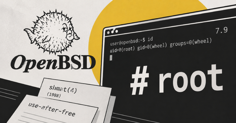 Unos investigadores demuestran que es posible obtener privilegios de root en OpenBSD mediante una cadena de vulnerabilidades que aprovecha un fallo de memoria compartida de hace 37 años